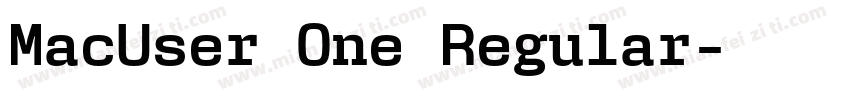 MacUser One Regular字体转换